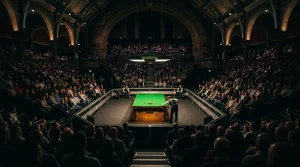 Snooker Masters Turniersaal im Alexandra Palace mit Zuschauern