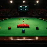 Snooker-Scoreboard mit Framezahl und Over/Under-Linie