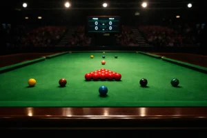 Snooker-Scoreboard mit Framezahl und Over/Under-Linie