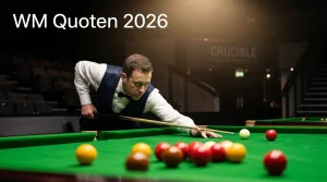 Snooker WM Quoten 2026 – Spieler am Snookertisch im Crucible Theatre